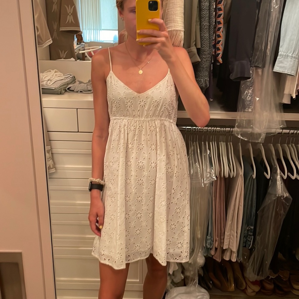 Eyelet white dress - oysho size small
